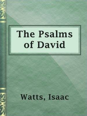 cover image of The Psalms of David